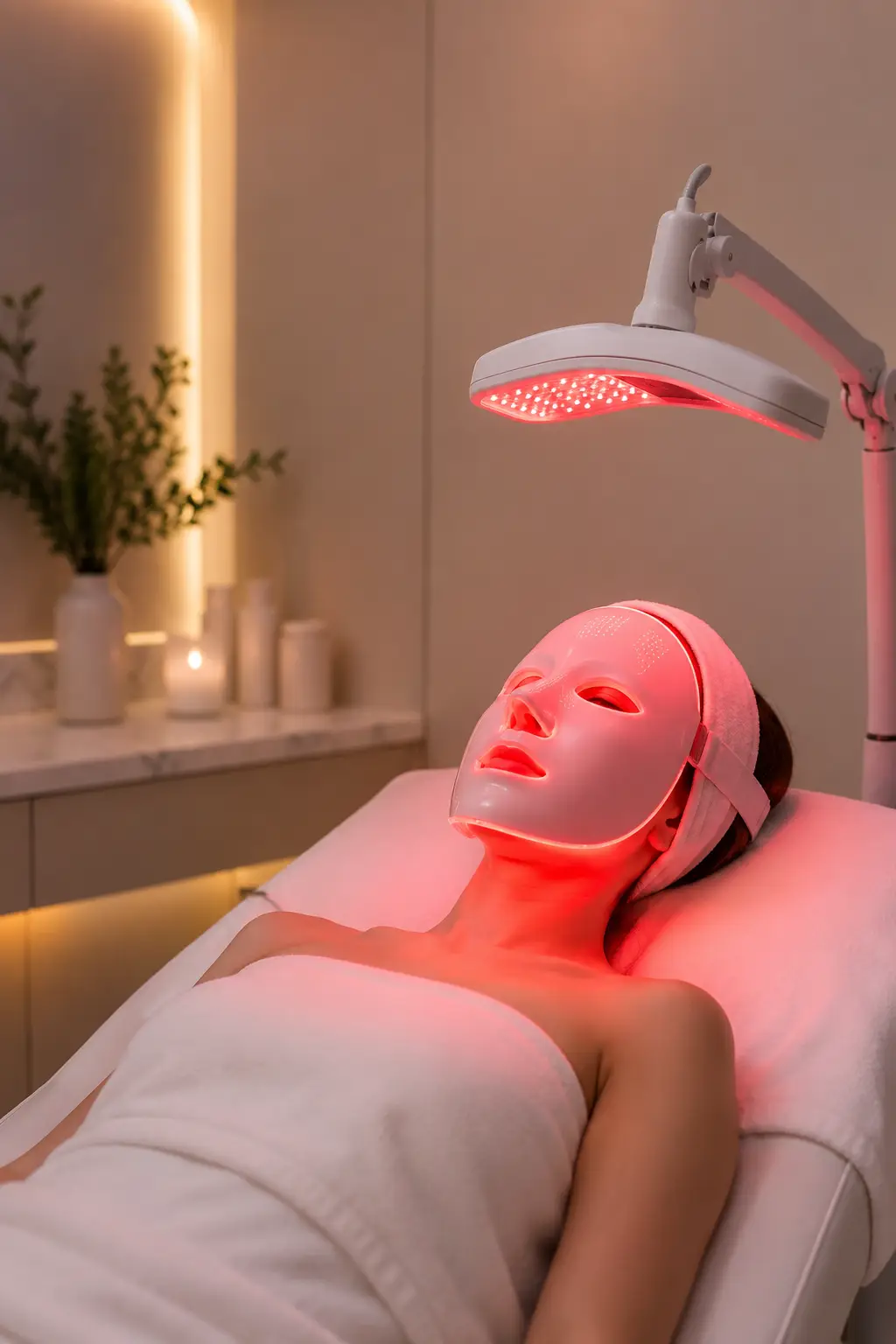 LED Red Light Therapy guide for estheticians covering treatment support protocols, recovery guidance, and professional skincare education