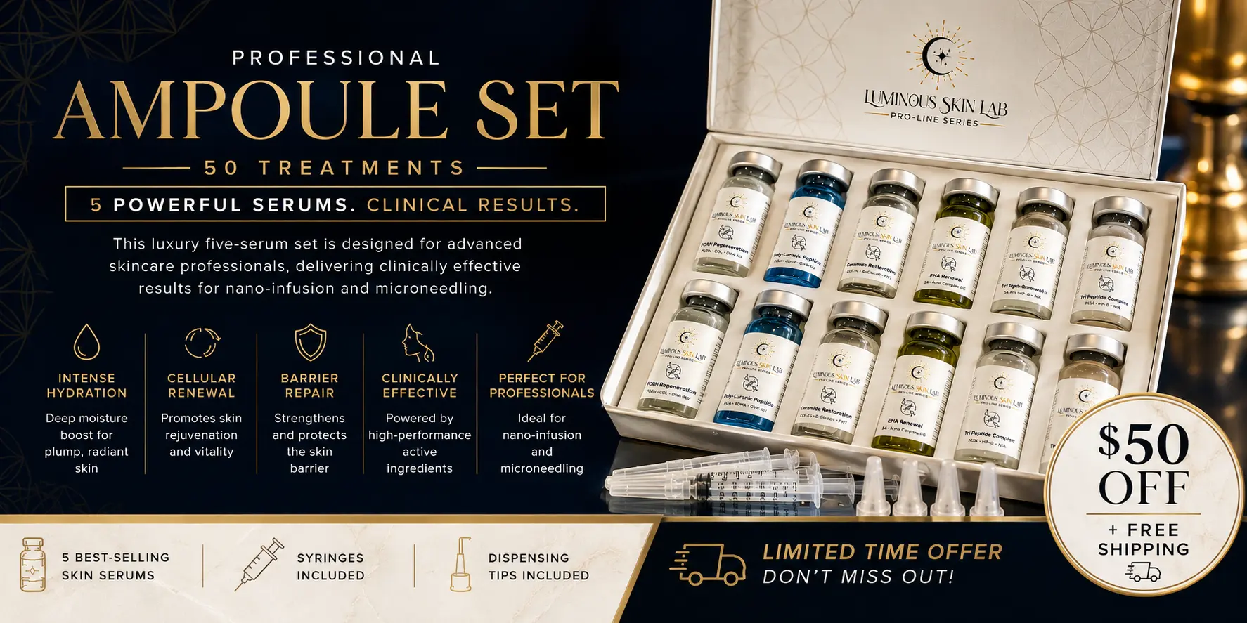 Shop professional skincare ampoules